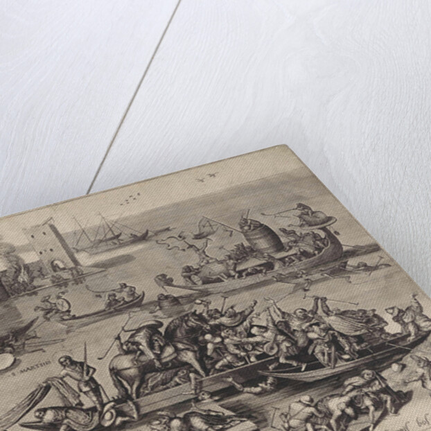 H Martinus on board a Narrenschip by Hieronymus Cock