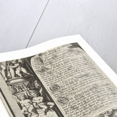 Moses and Aaron with the Tablets of the Law (leaf left) by Gerard Valck