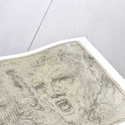 Three masks with horns by Pieter Feddes van Harlingen