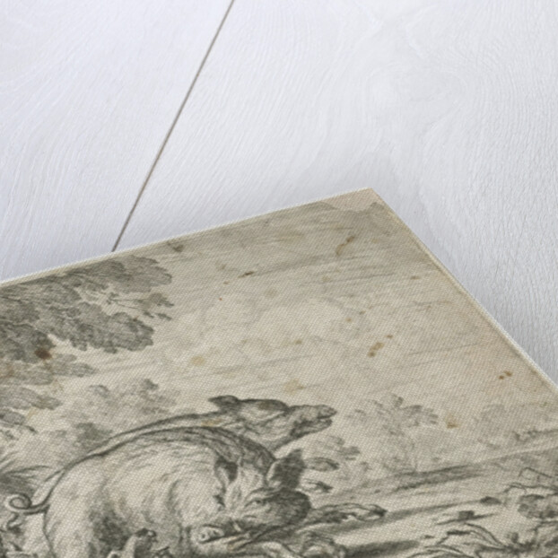 Wild boar hunt by Jacques Van Merle