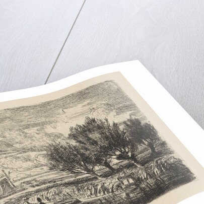 Willows at the waterside by Augustinus Jacobus Bernardus Wouters