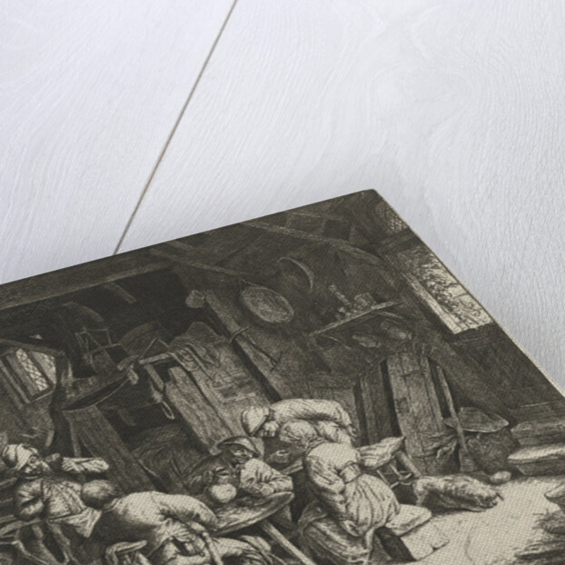 Farmers to a meal at an inn by Adriaen van Ostade