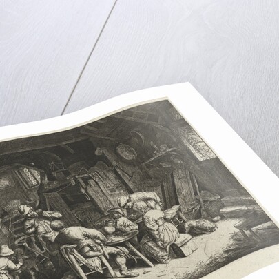 Farmers to a meal at an inn by Adriaen van Ostade