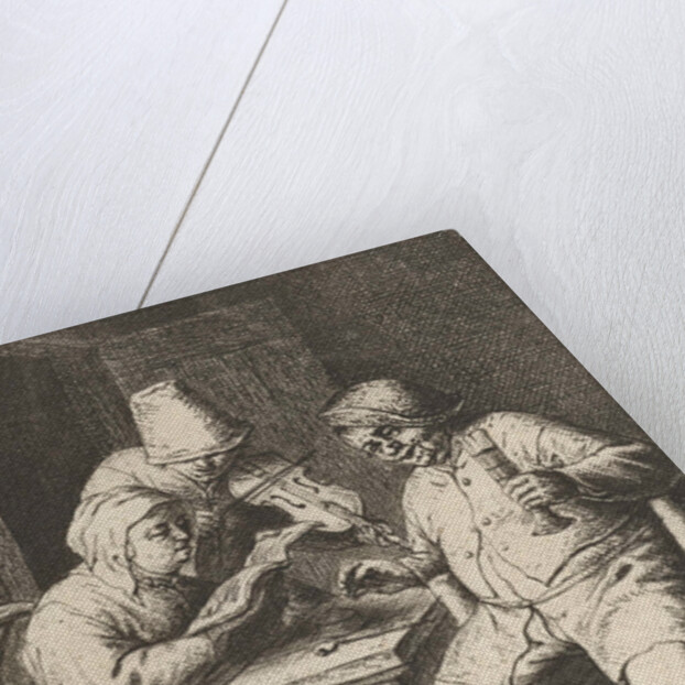 Violin Player and a singing man and woman by Adriaen van Ostade