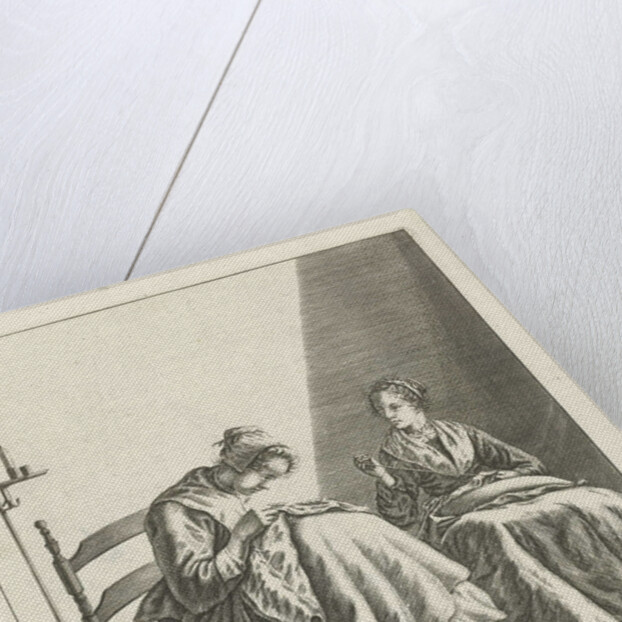 Two sewing women by Johannes Covens and Cornelis Mortier