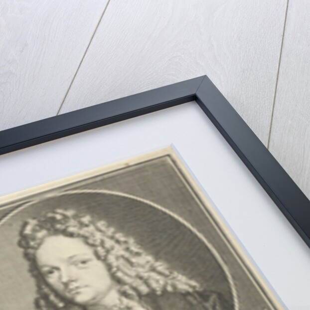 Female Figure with palette pointing to portrait of Arnold Houbraken by Leonard Schenk