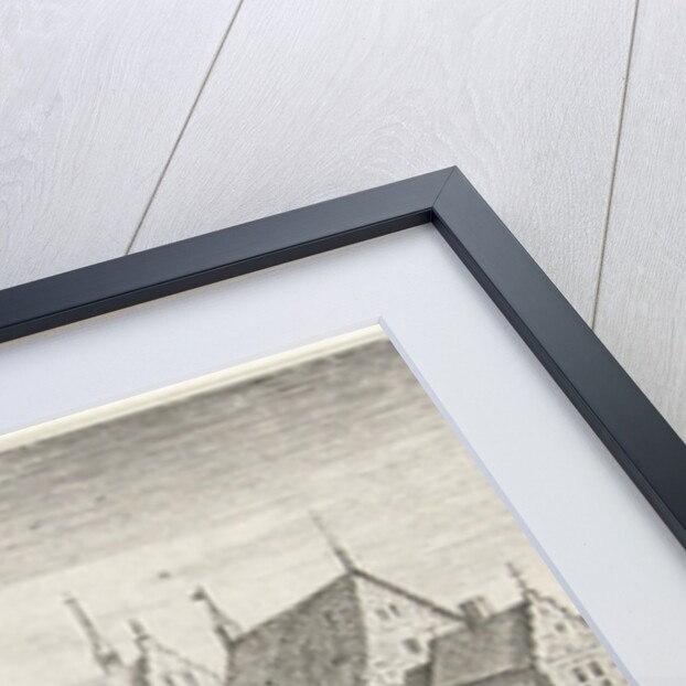 Village on a river by Josse van Liere