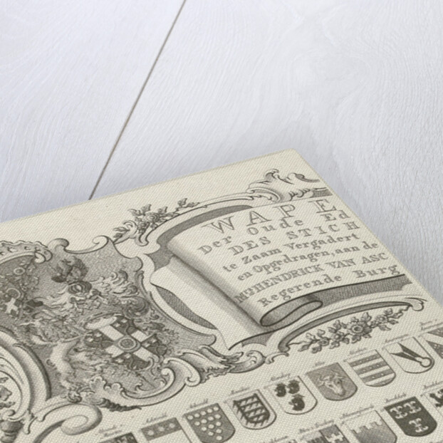 Coat of arms map of ancient families of Utrecht, The Netherlands, sheet top left by Johannes van Hiltrop