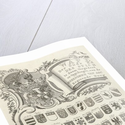 Coat of arms map of ancient families of Utrecht, The Netherlands, sheet top left by Johannes van Hiltrop