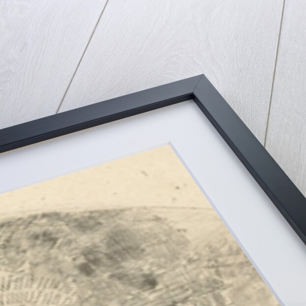 Against a wall seated soldier by Johannes Mock