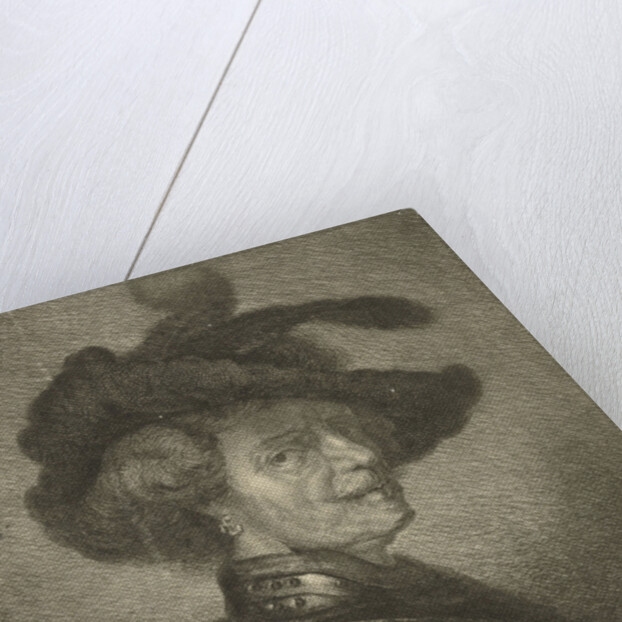 Man with feathered beret by Johannes Mock