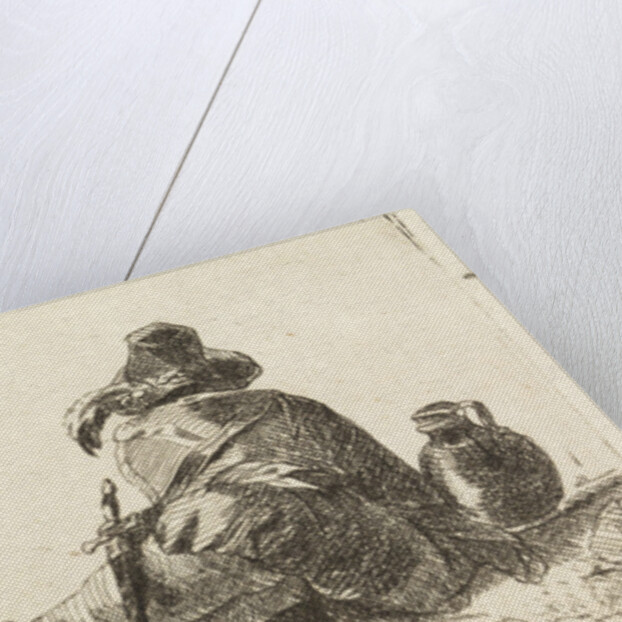 Man with dog by Paulus Charles Gerard Poelman