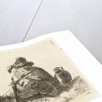 Man with dog by Paulus Charles Gerard Poelman