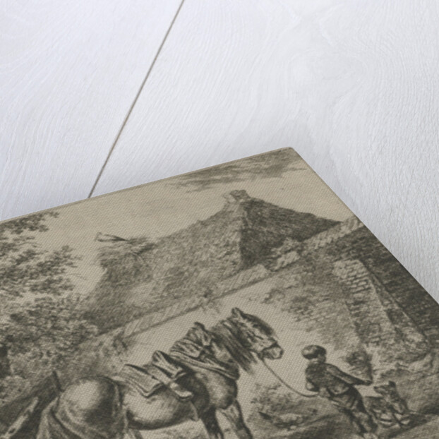 Boy with horse and dog by Christiaan Wilhelmus Moorrees