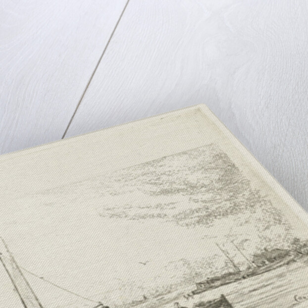 River view with boat and rowboat by Jan Daniël Cornelis Carel Willem baron de Constant Rebecque