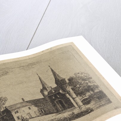 A woman and a child at the East Gate in Delft by Gijsbertus Johannes Verspuy