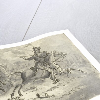 Cavalry during a battle by Gerardus Emaus de Micault