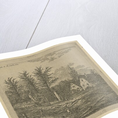 Three men in a quarry by Gerardus Emaus de Micault