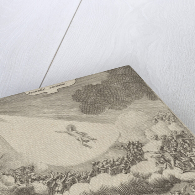 The elect are with the help of angels, back to Christ, directed upwards by Gillis van Scheyndel I