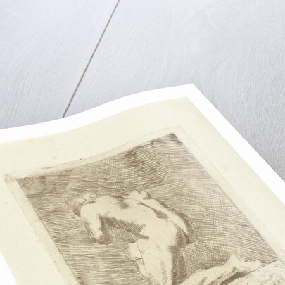 Naked kneeling man by I. Ephraimsz. Dresden