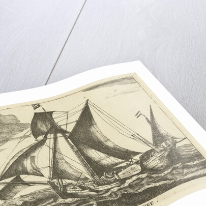 Two ships: a galliot and boeier by Reinier Nooms