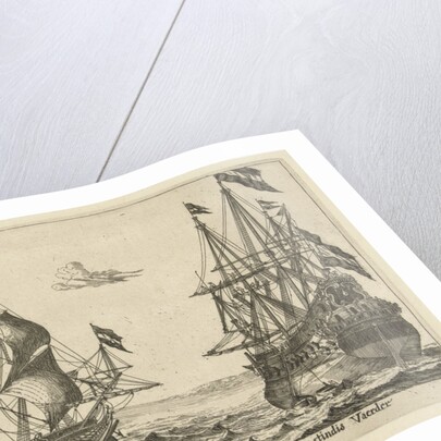 The ships De Parel and De Dubbele Arend by Reinier Nooms