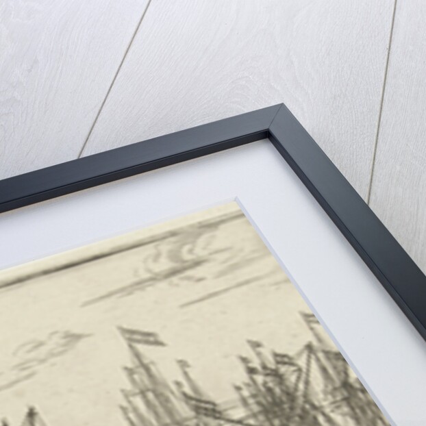 Amsterdam Harbour with the guardhouse by Reinier Nooms