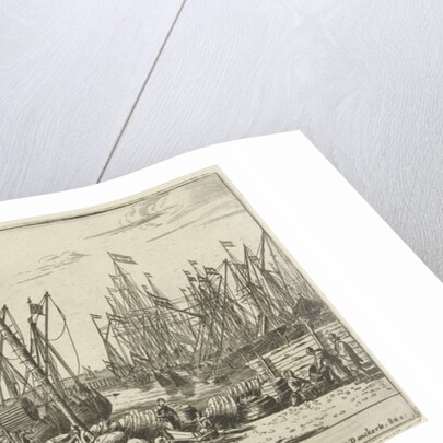 Amsterdam Harbour with the guardhouse by Reinier Nooms