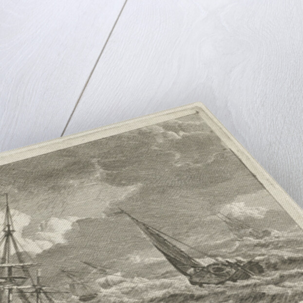 Ships in distress at a rocky shore by Gerrit Groenewegen