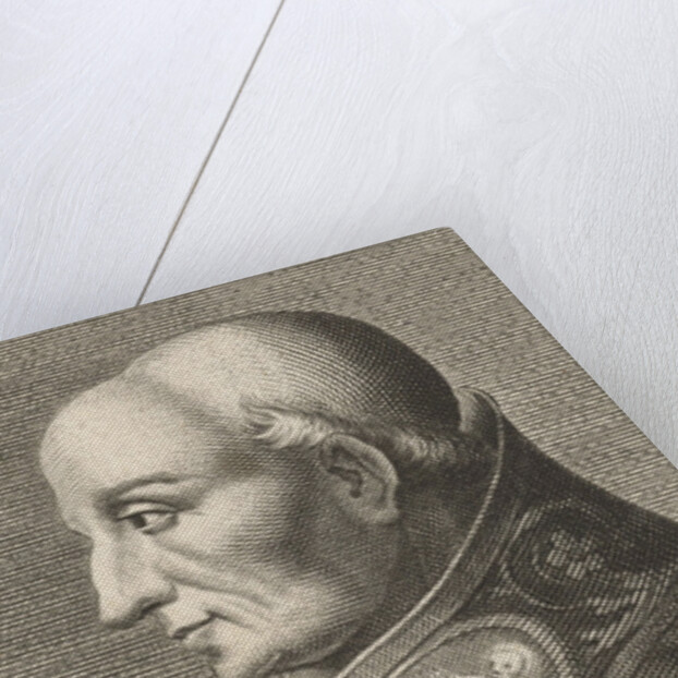 Portrait Bust of Pope Adrian VI with a richly ornamented robe by Hendrik Bary