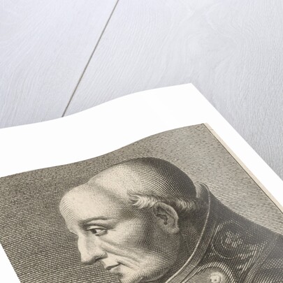 Portrait Bust of Pope Adrian VI with a richly ornamented robe by Hendrik Bary