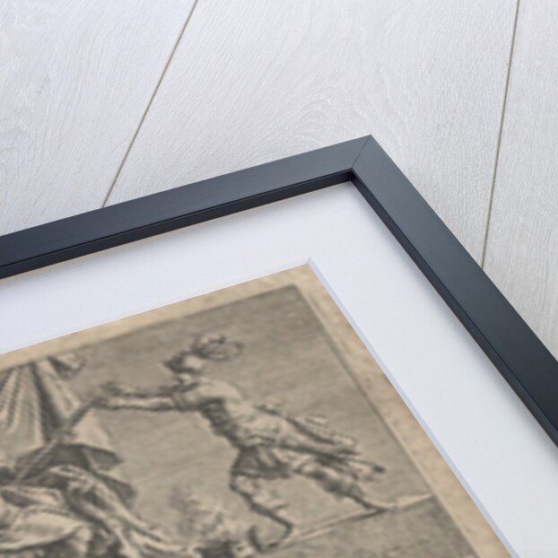 An emperor and Justice on chariot by Franciscus Hackius