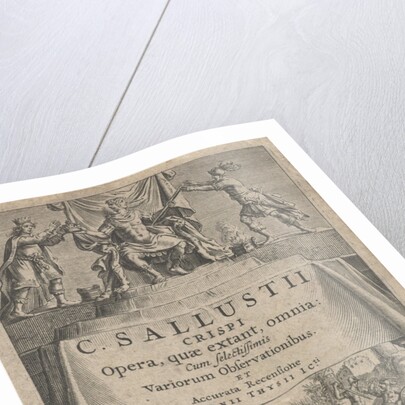 An emperor and Justice on chariot by Franciscus Hackius