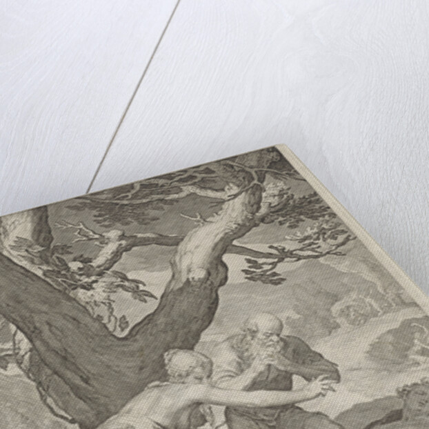 Adam and Eve mourn the death of Abel by Theodorus Schrevelius