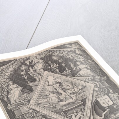 New Year Postcard from the Haarlem Chamber of Rhetoric The Wijngaertrancken by Jacob Matham