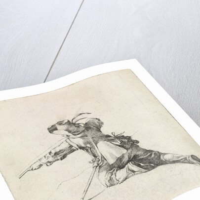 Soldier with rifle left by Philips Wouwerman