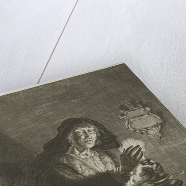 Old woman by candlelight by Joachim von Sandrart