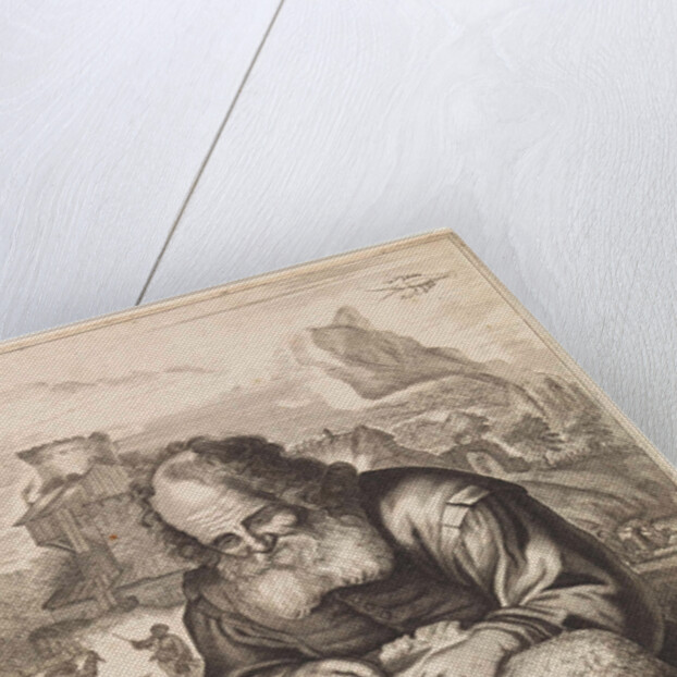 June: A shepherd shears a sheep by Joachim von Sandrart