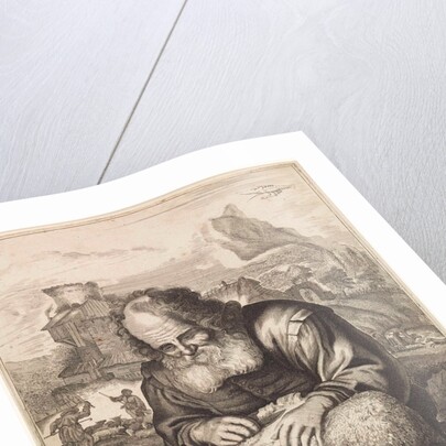 June: A shepherd shears a sheep by Joachim von Sandrart