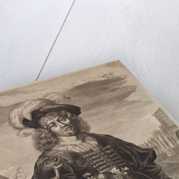 April: Young man with flower basket by Joachim von Sandrart