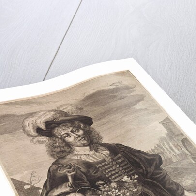 April: Young man with flower basket by Joachim von Sandrart