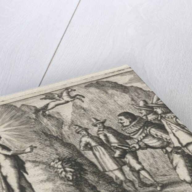 Three men bow to Apollo by Lowijs Elzevier III