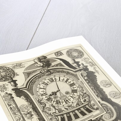 Clock on console awarded bust, Daniël Marot (I) by Anonymous