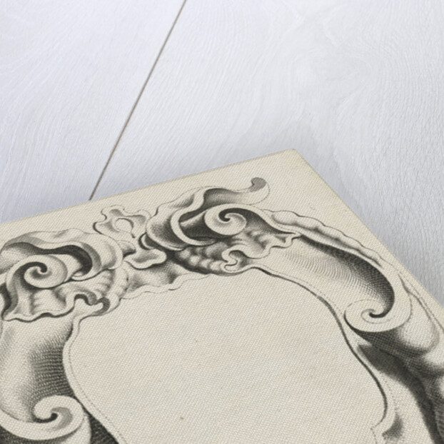Cartouche with lobe ornament whose edges curl inwards, Michael Mosijn, Gerbrand van den Eeckhout by Clement de Jonghe