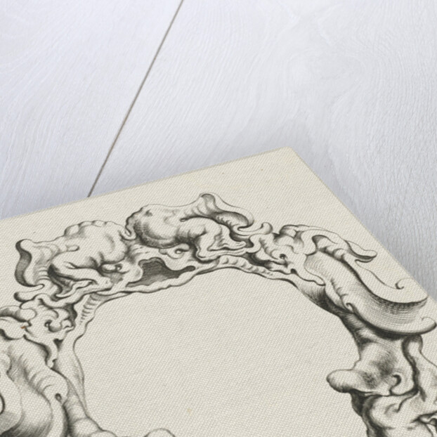 Cartouche with lobe ornament, the top two samples by Clement de Jonghe