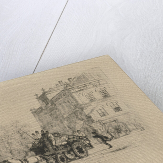 View Weesperplein with a fire engine by Johan Conrad Greive