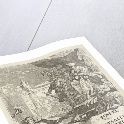 Severed heads for a prince on a throne by Arnold Houbraken