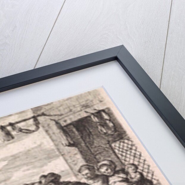 Man tied up on donkey by Cornelis de Wael