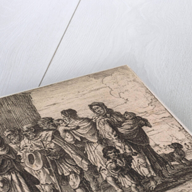 Beggars for a monastery by Cornelis de Wael