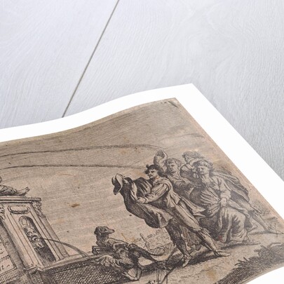 Group of people at fountain by Martinus van den Enden I